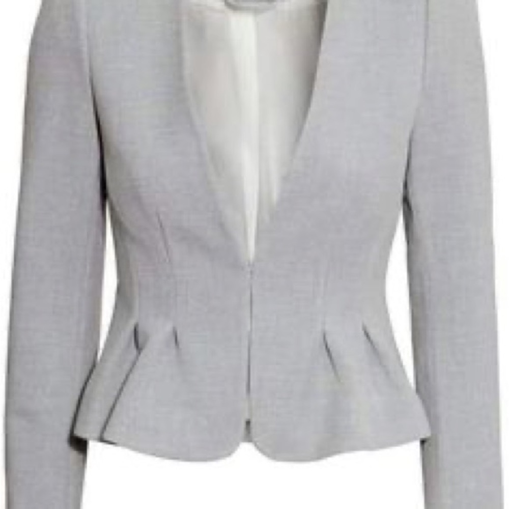 H&M Light Gray Peplum Blazer